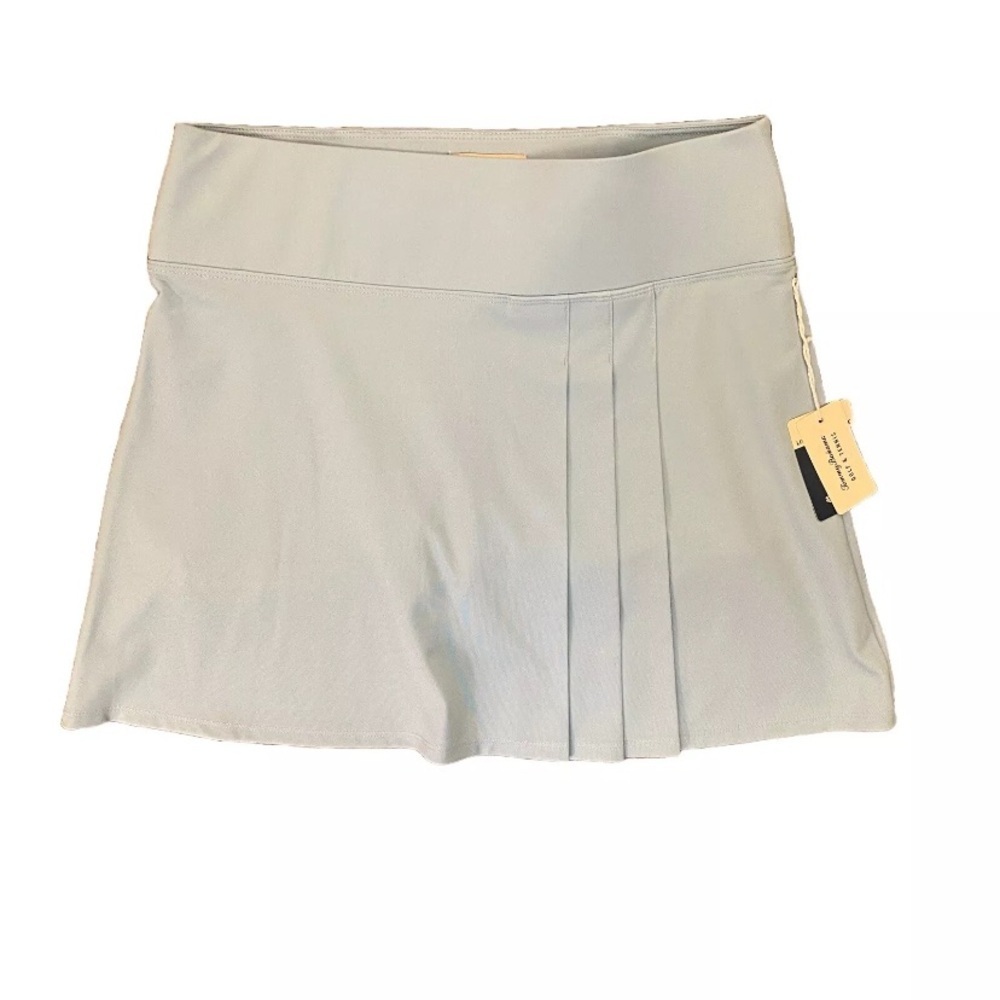 Tommy Bahama Womens Pull On Side Pleated Light Blue Active Skort Size M - NWT - Picture 2 of 14